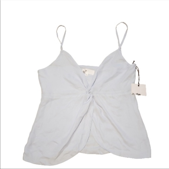 Revolve By The Way Blue Twist Split Surplice Front Cami Tank Top - Picture 3 of 7